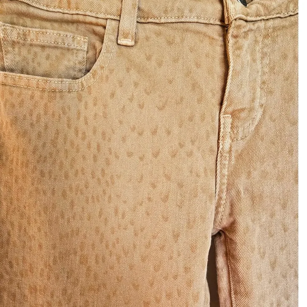Vans Tan Leopard Spotted Animal Print Skinny Leg Jeans